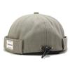 Unisex Cotton Melon Skin Hat Adjustable Hip Hop Docker Cap Brimless Solid Color Landlord Cap Outdoor