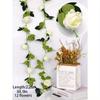 1pc Guirlande de Fleurs Artificielles, Guirlande de Fleurs Suspendue, Guirlande de Fleurs Artificielles avec Feuille Verte pour Décoration de Fête, Décoration d'Intérieur, Plantes Artificielles