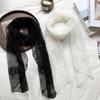 Foreign Style Lace Silk Scarf Pearl Triangle Scarf Fashion Long Scarf