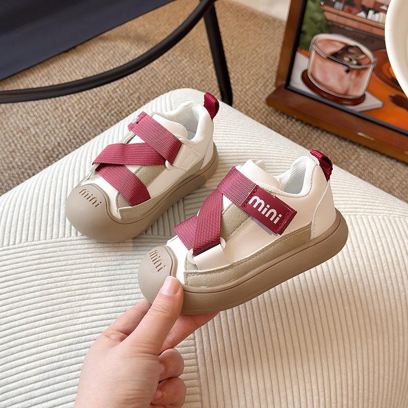 

2025 Весна и Осень Младенческие Ботинки на Мягкой Подошве для Ходьбы - Холщовые Кроссовки для Мальчиков и Девочек 21 красный