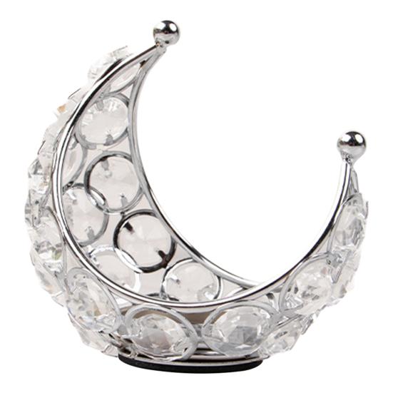 Moon Tealight Candle Holder Metal Moon Shape Candle Stand Desktop Votive Candle Holder for Table Centerpiece Wedding Party Home Decor