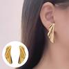 1 Pair Leaf Stud Earrings for Women, Irregular Geometric Metal Leaf Dangle Earrings, Statement Jewelry