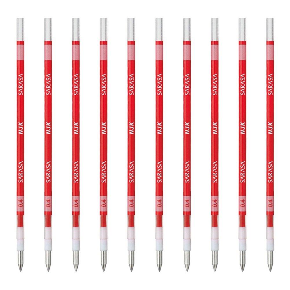 

Zebra Ballpoint Pen Refills Prefill Sarasa Refills Red 10 pcs BRNJK4R NJK-0.4