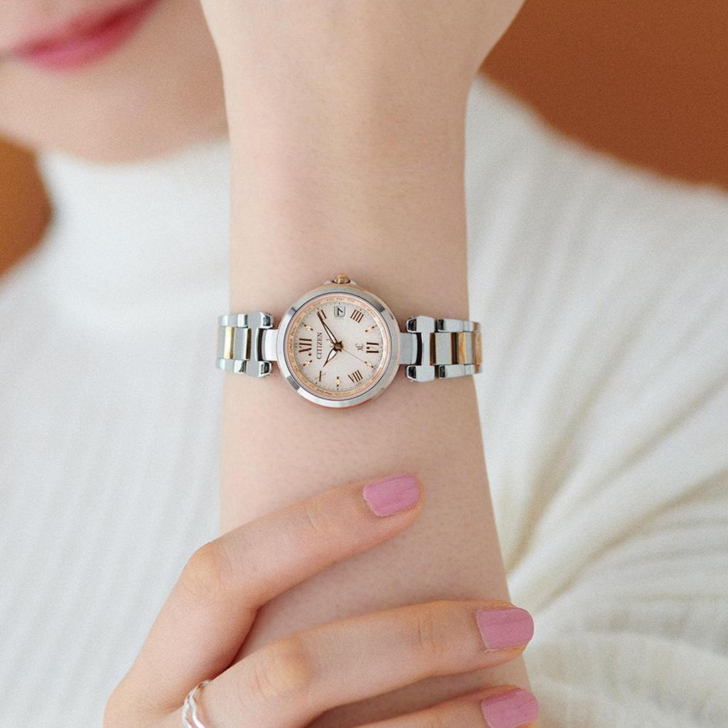 Citizen Watch Xc Happy Flight Eco-drive Type Display Type Needle Receiving Station Multi-radio Clock Kitagawa Keiko Ad Wearing Model Ec1034-59w Women