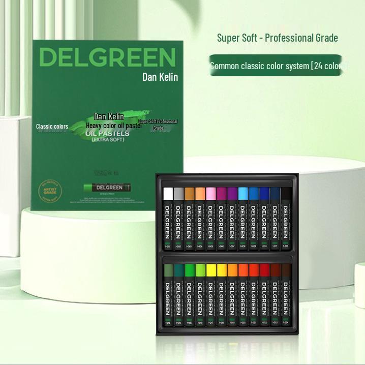Dan Ke Lin Third Gen Super Soft 36-Color Oil Pastel Set - Advanced Gray White Oil-Based Crayons