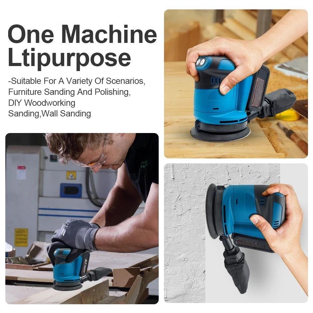 7000/9500/11000rpm 3-Speed Electric Sander Random Orbital Motor Wood Grinder Polishing Grinding Polisher Sanding Machine