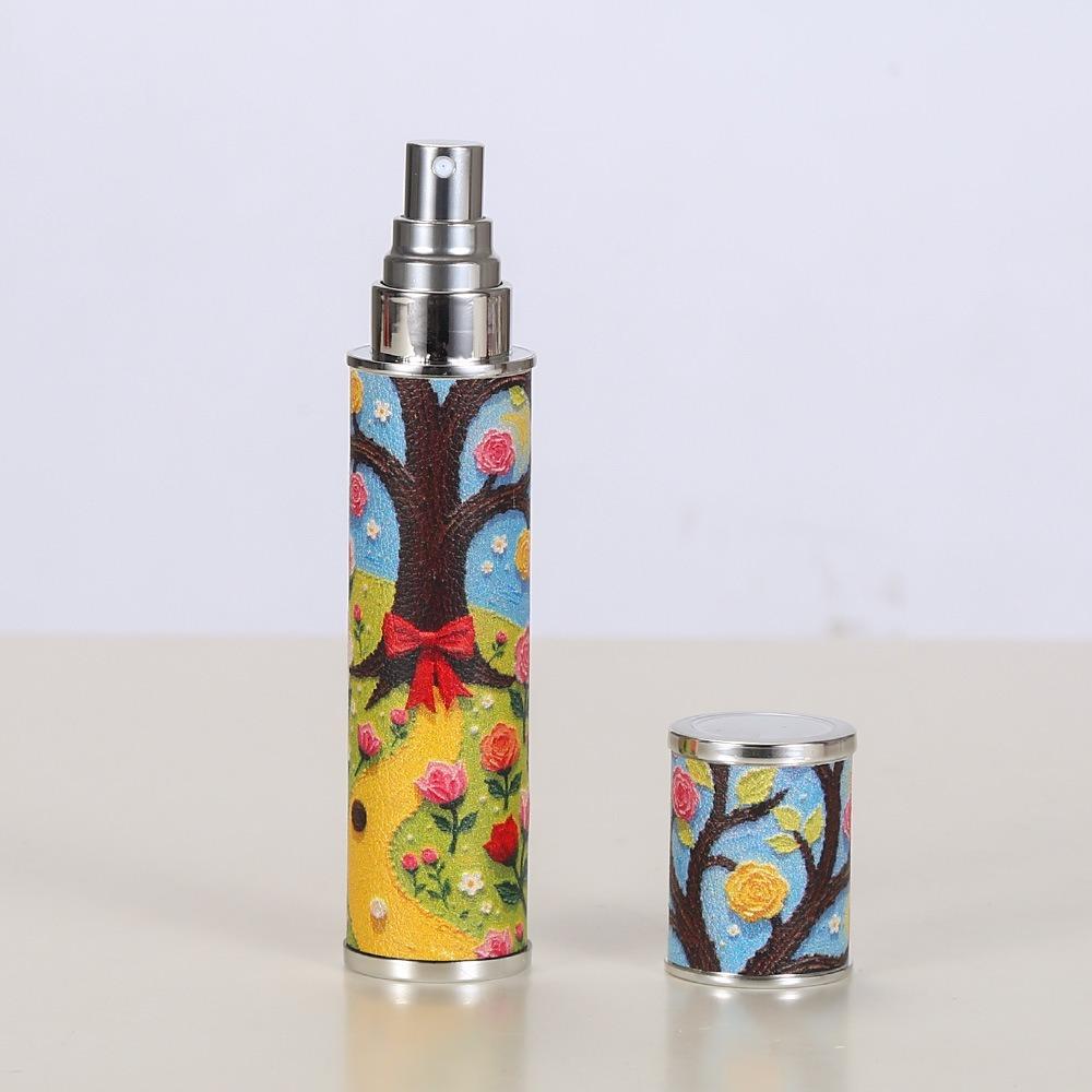 Refillable Mini Perfume Bottle PU Leather Perfume Atomizer Bottle  for Travel Cosmetic Dispenser