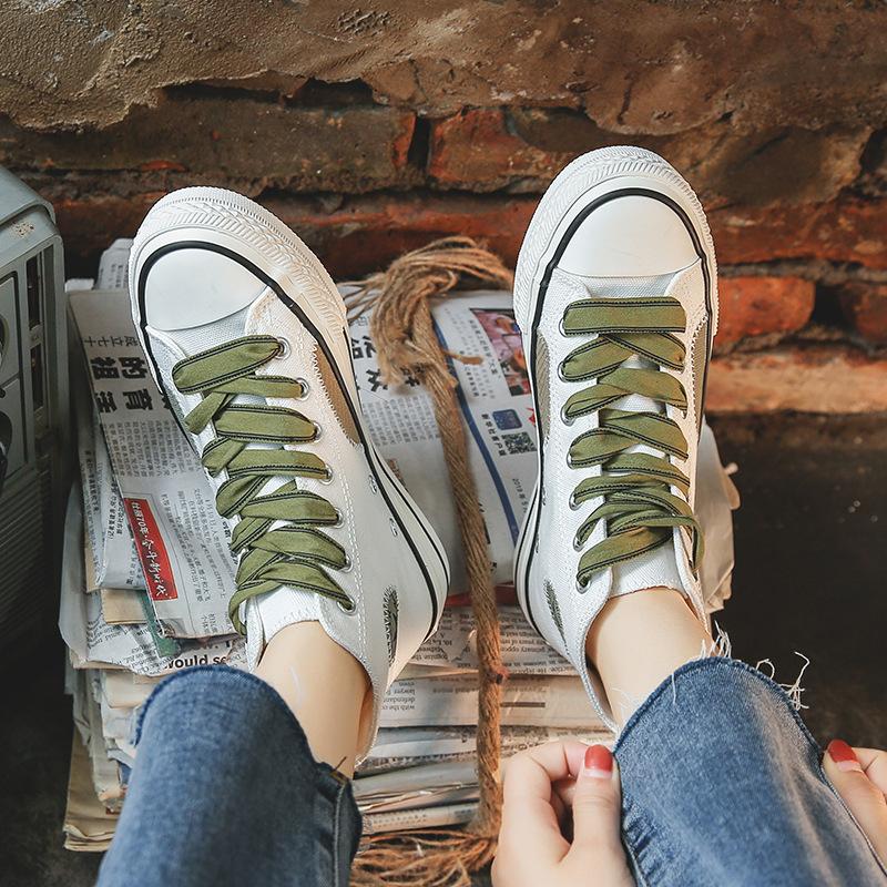 Women's Canvas Shoes Street Fashion Flat Canvas Shoes Student Daily Casual Shoes