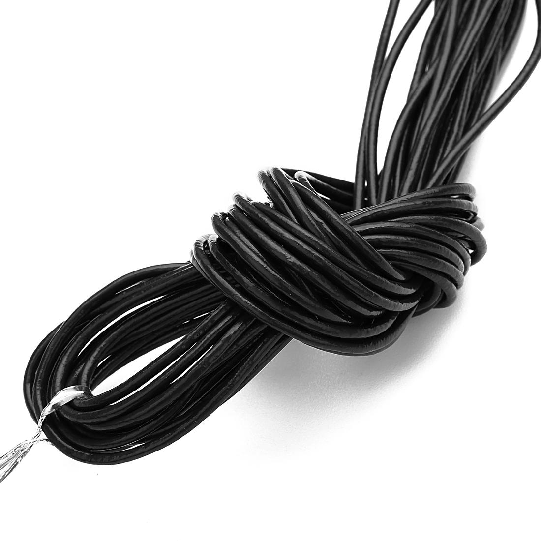 

10yards/lot 1/1.5/2/3 mm Genuine Cow Leather Round Cord Jewelry Cord For DIY Bracelet Findings Rope String For Jewelry Making 1mm чёрный