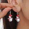 Merry Christmas Fashion Snowflake Boots Long Tassel Dangle Earrings For Women Shiny Zircon Snowman Xmas Tree Earring Jewelry