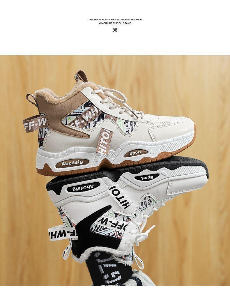 Northeast snow boots men's minus 40 degrees high-top men's shoes winter student sports board shoes piled and thickened warm cotton shoes