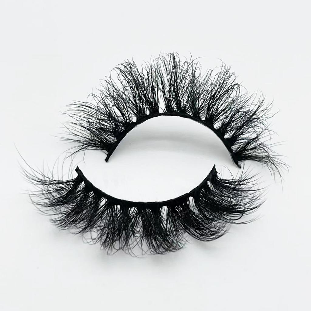20mm Imitation Mink Eyelashes European And American Eyelashes Thick And Messy Russian Curly Fried Hair False Eyelashes