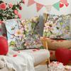 Cute Cat and Flowers Theme digital printing pillow cover Short plush Suitable living rooms bedrooms sofas throw cushion cover