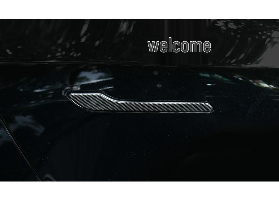 Tesla Model 3/Y Carbon Fiber Door Handle Sticker - Decorative Accessory