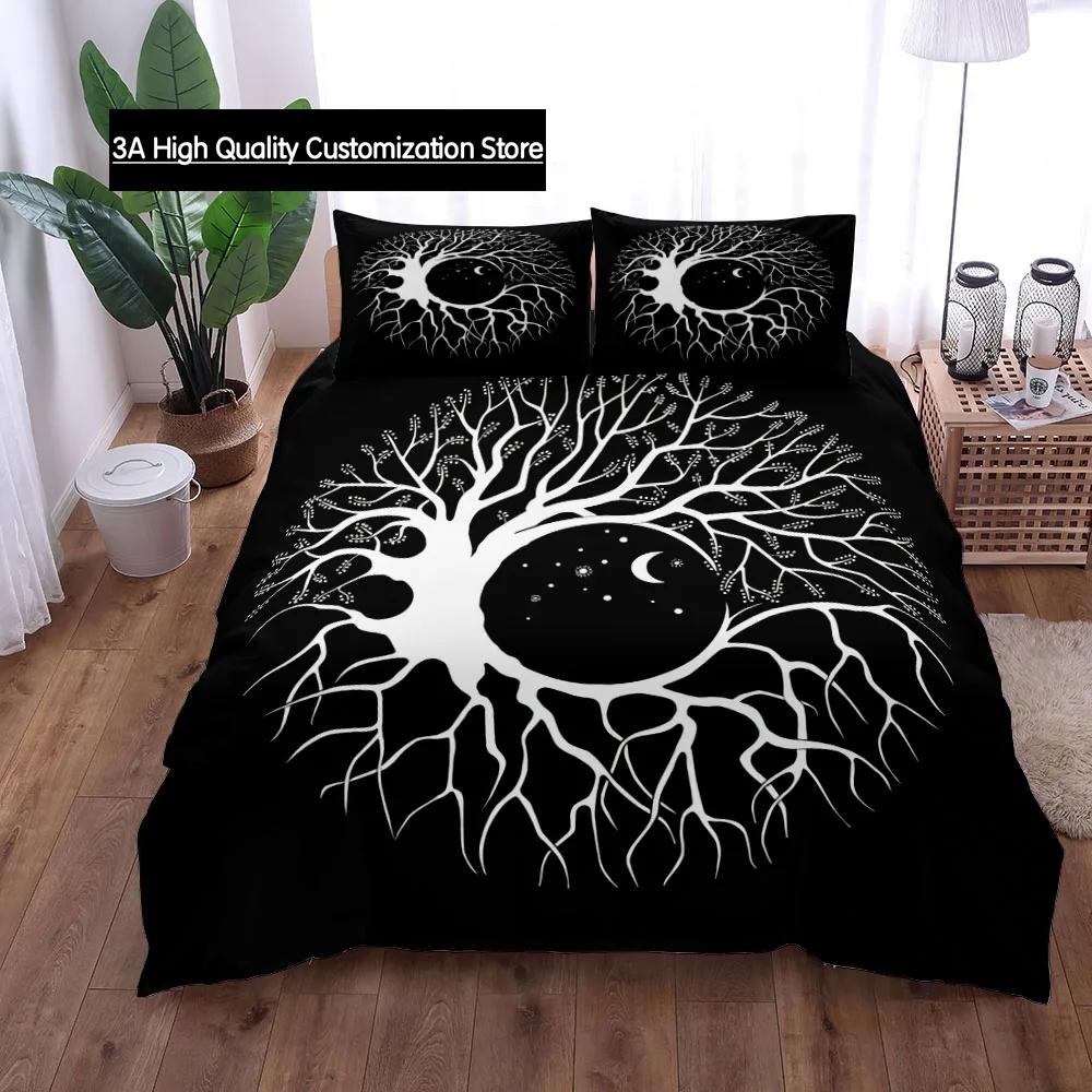 Yggdrasil Tree Of Life Duvet Cover Set King Queen Double Twin Single Bed Linen Set Quilt Cover