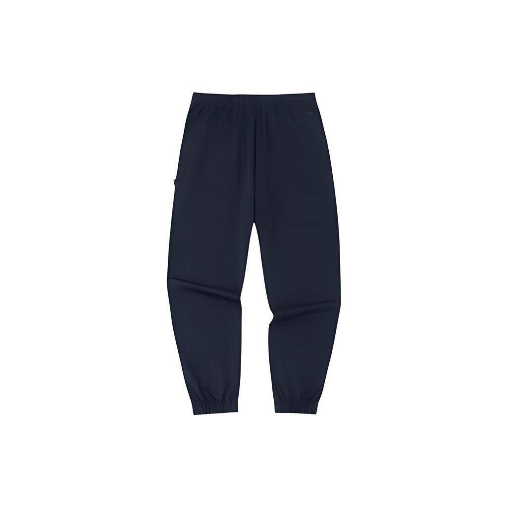 Anta Basketball Series Solid Color Logo Jogger Knit Sports Pants Men Bottoms Black 152331306-5