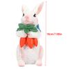 Osterhasenfigur Deko, Stehende Frühling Harz Weißer Hase Statue Tischplatte Ornament, Festivalgeschenk für Garten Zuhause