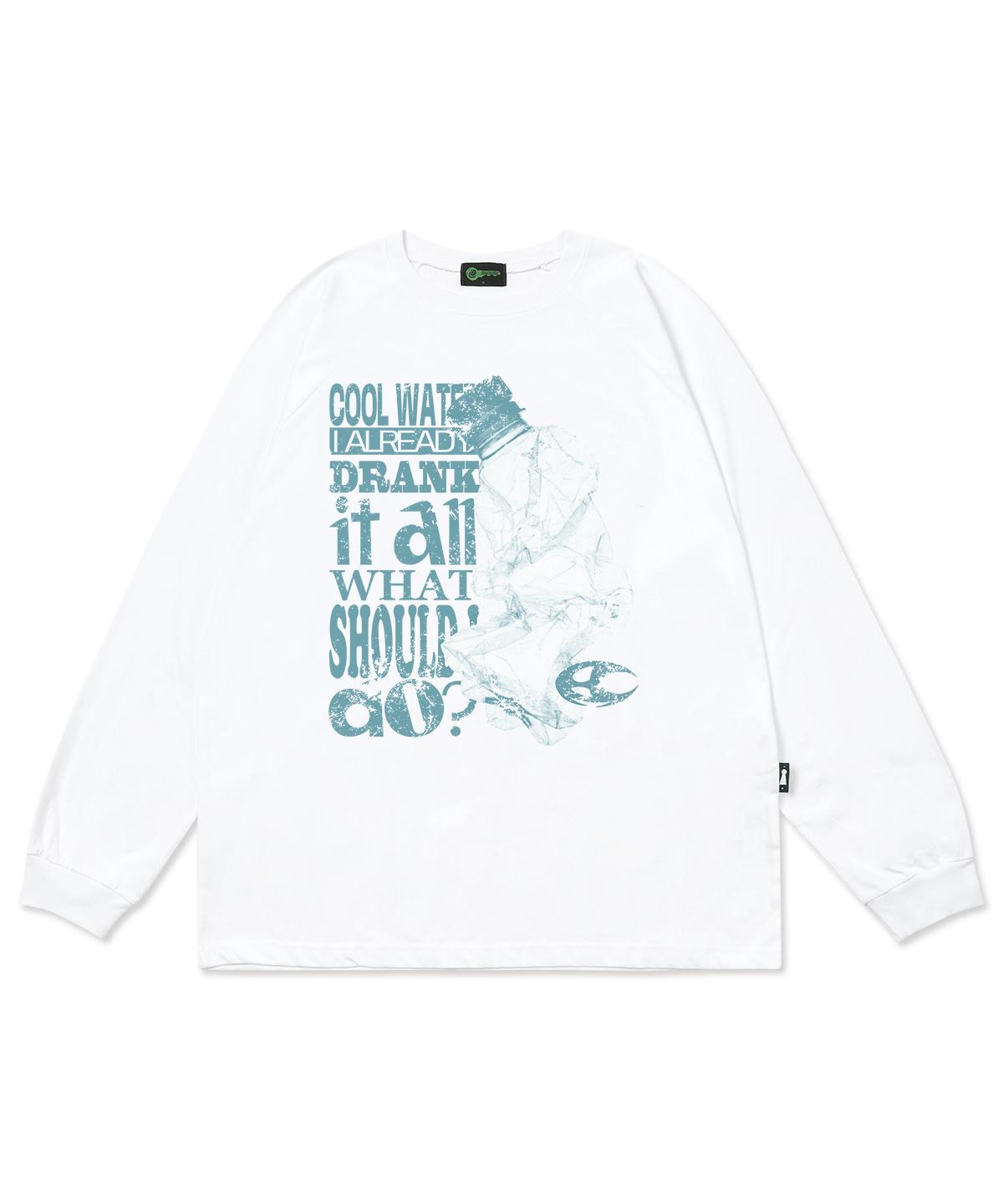 Escape From Mint Cool Water Print Long Sleeve White L