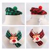 Christmas Pet Costume Dog Cats Christmas Reindeer Hat Headwear Pet Birthday Supply Dog Hat Paids Scarf