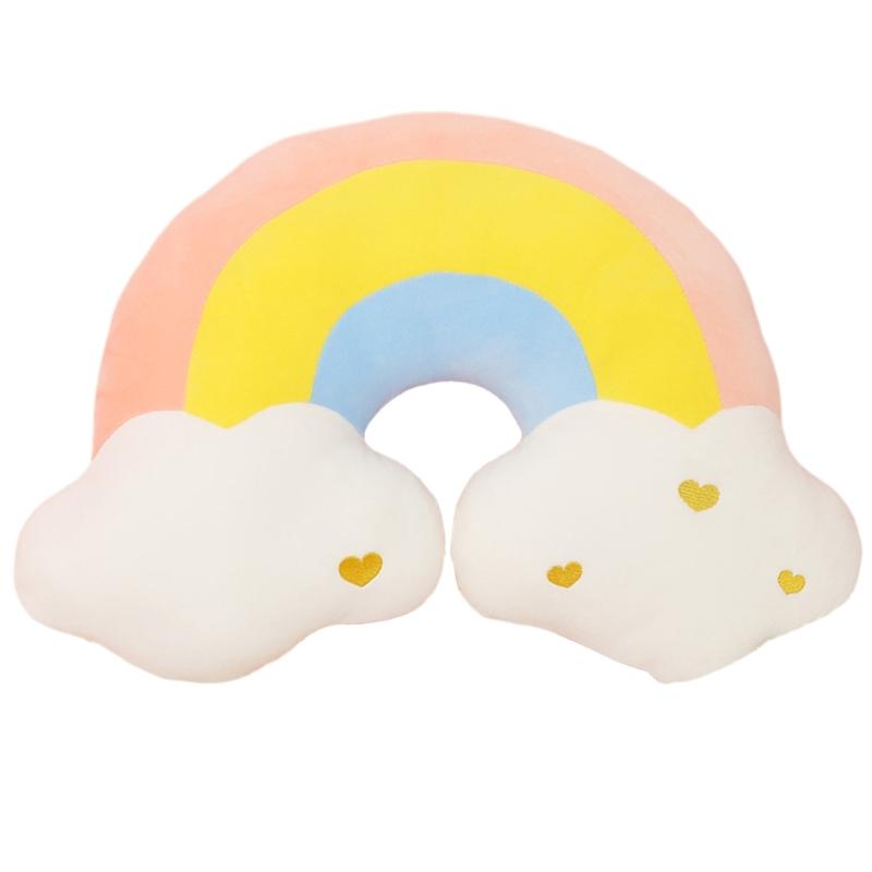 Rainbow Cloud Moon Plushie Pillow Cushions Colorful to Your Room 1 1300₽