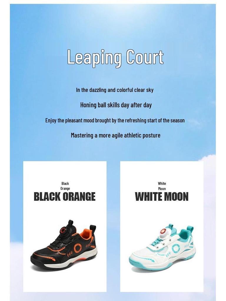 Children's Non-Slip Badminton Shoes for Boys and Girls - Soft-Soled, Wear-Resistant Sports Trainers for Autumn/Winter.