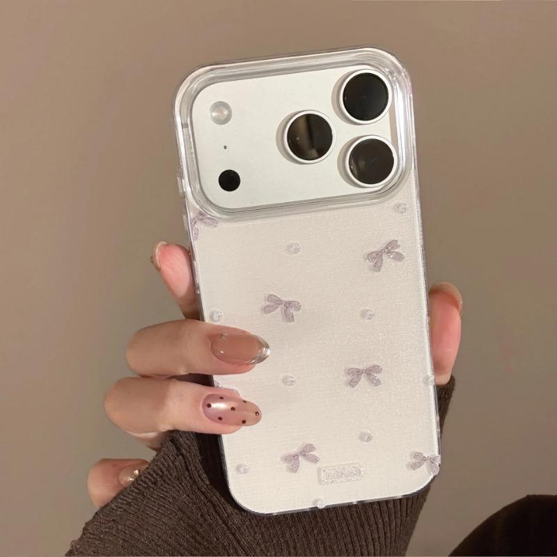 3D Bowknot Glitter Phone Case For iPhone 17 Air 16 15 14 13 12 11 Pro Max XS XR X 7 8 Plus Shockproof Protective Cover