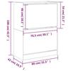 VidaXL Armoire à Chaussures 2 Tiroirs Rabattables, Étagère à Chaussures avec Rangement, Meuble à Chaussures Salon, Moderne, 3214400