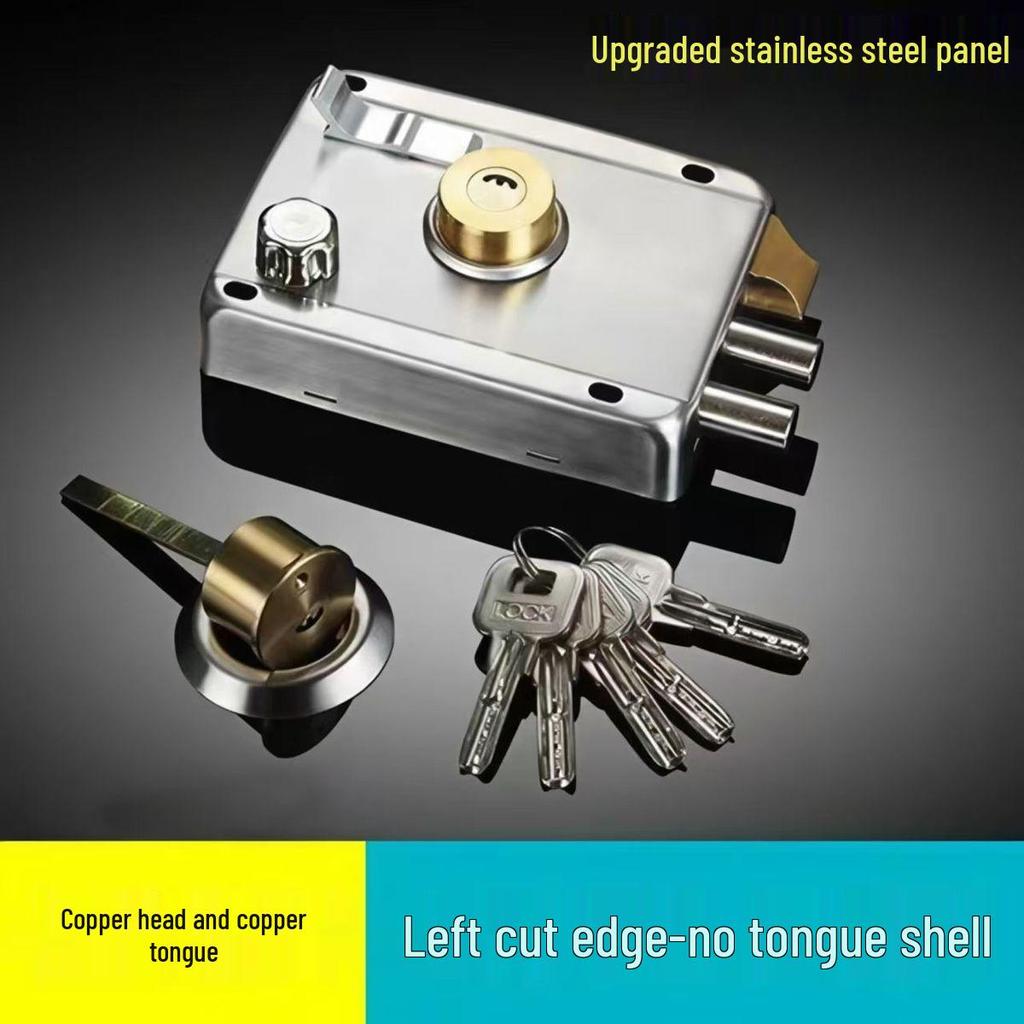 Universal Stainless Steel Anti-theft Door Lock for Bedroom, Dormitory, or Main Door