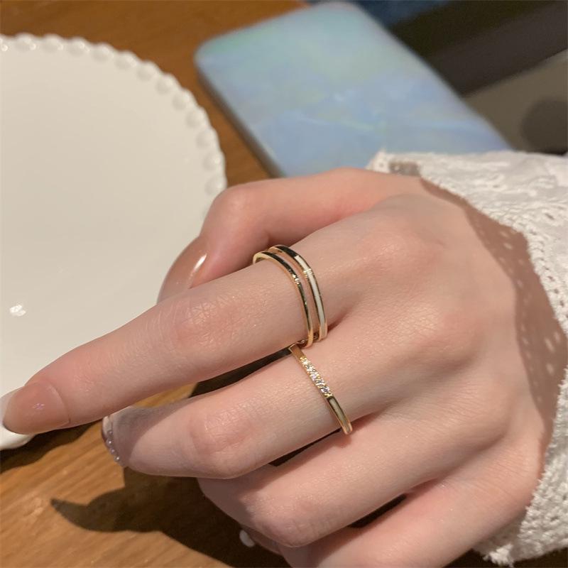 Women's Zircon Open Ring: Cold Style, Unique Luxury, Light Fashion