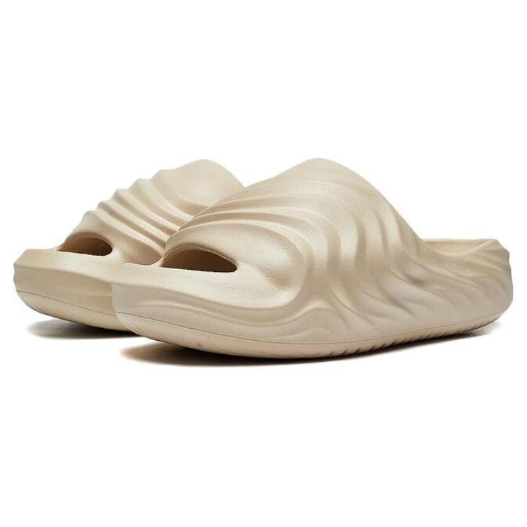 New LiNing Puff Slay Slide Slippers Women's Light Creamy Brown AZST006-3