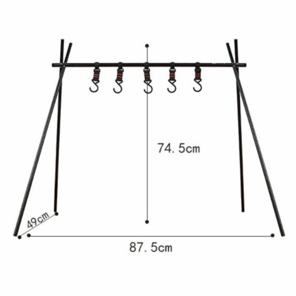 Aluminum Alloy Triangle Storage Tripod Multifunction Cookware Hanger Folding Hanging Rack  Picnic