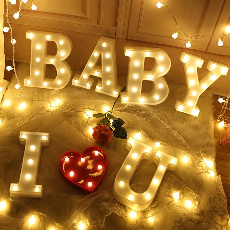 LED Letter & Shape Lights, Neon Lights, Romantic Proposal Decorations