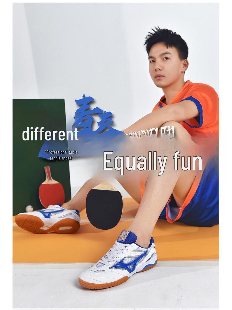 Men's Lightweight Spring Table Tennis Shoes: Comfortable, Breathable, Wear-Resistant, Trendy, Professional Training Sports Footwear.