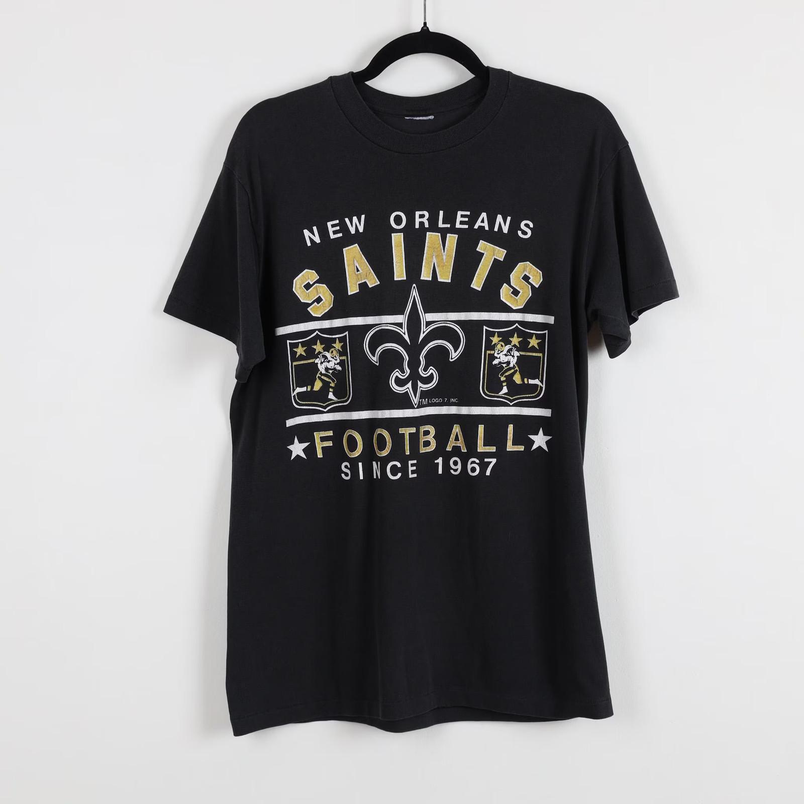 Vintage 90s New Orleans Saints Football Since 1967 T- Athletic Size Medium Unisex T-Shirt M