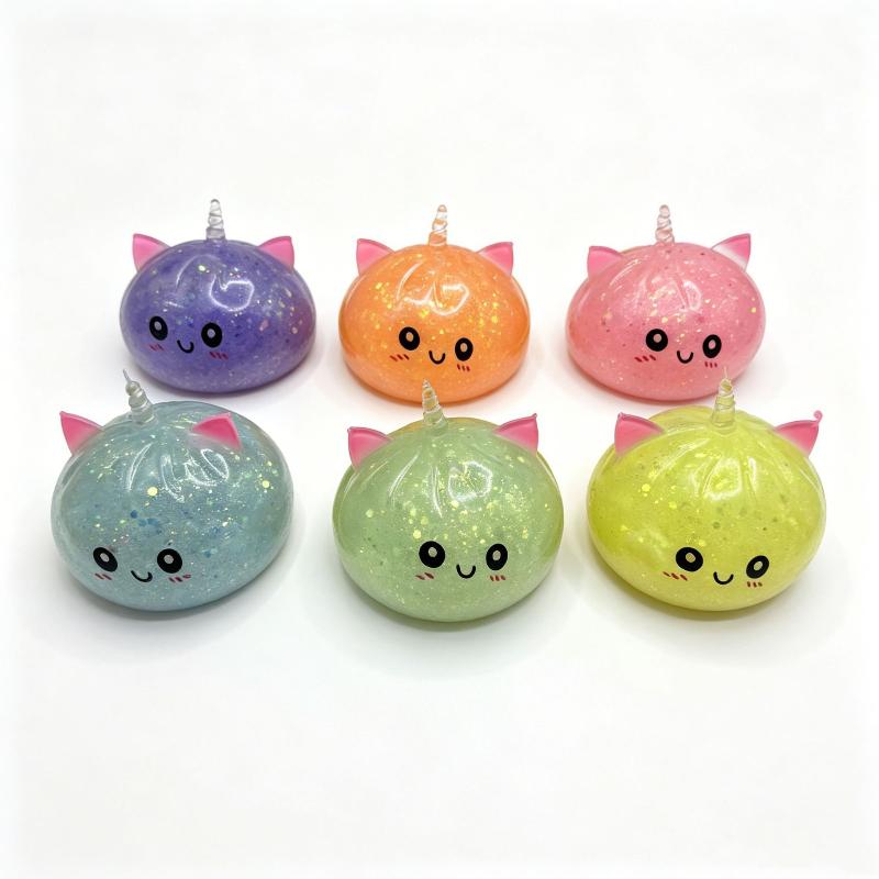 Stress Relief Fidget Toy 1 PCS Dreamy Music Steamer Bun Blind Box Soft Pinch for Adult Office Work Decompression Gift