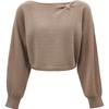 ONLY Women's Fall Off-Shoulder Batwing Short Knit Sweater