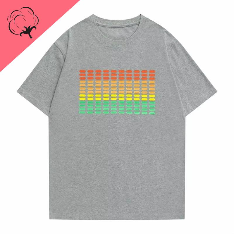 

Popular Aktywny Na D Wi Ź K Equalizer El Tshirt Equalizer Illuminated Pattern Top Cotton Summer Clothing S