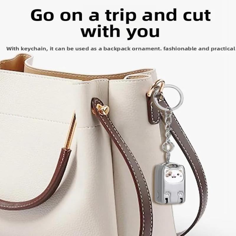 Nail Clippers Keychain Stainless Steel Mini Nail Trimmer Travel Fingernail Toenail Cutter with Key Ring Portable Grooming Tool