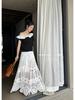 2025 Bohemian Crochet High Waist Big Hem Lace Skirt