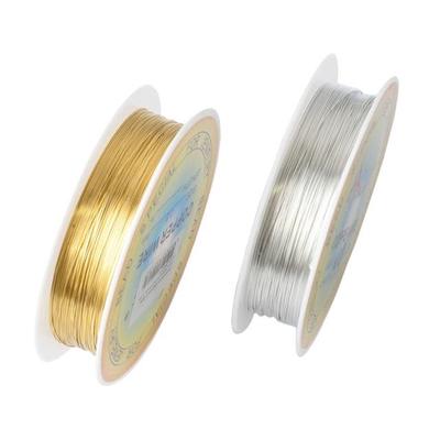 0,2–1 mm vergoldetes Silberdrahtseil, DIY-Schmuckmaterial, handgefertigtes Perlenzubehör für die Schmuckherstellung