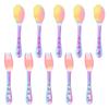 10Pcs Stainless Steel Toddler Utensils Set Cartoon Dinosaur Kid Silverware Set Mirror Polished Child Fork and Spoon Kit
