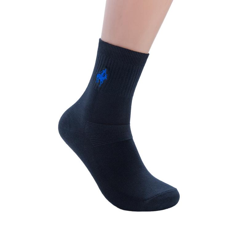 Modemarke Business Herrensocken Deodorant Stickerei Crew Kleid Socken