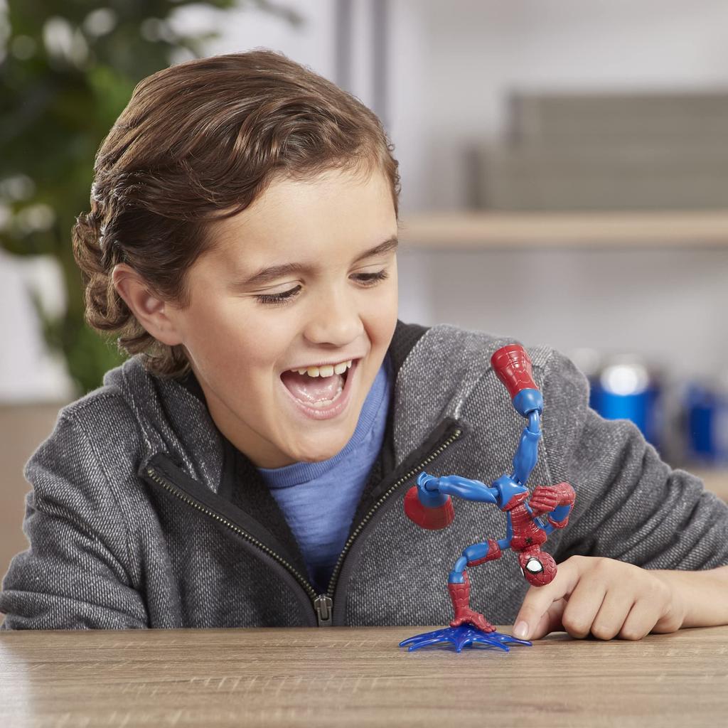 MARVEL Marvel Bend and Flex Series Figure E7686 Authentic with Web Accessory Spider-Man 6-inch Spider-Man
