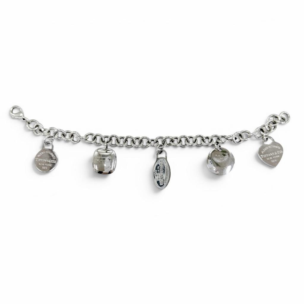 Great TIFFANY&Co. bracelet Return to MultiTag Rare Silver 925 Women Used