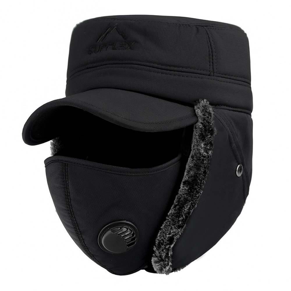 Thickened Winter Trapper Hat Breathable Fleece Earflaps Hat Windproof Thermal Cap Outdoor Work