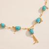 European-American Ethnic Style Retro Turquoise Tassel Necklace