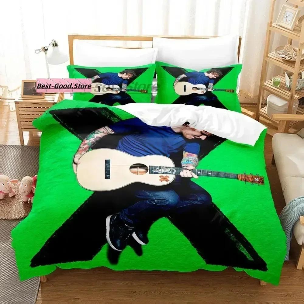 2014 Ed Sheeran Bettwäsche-Set Bettbezug Laken Bedrucktes Bett-Set Kissenbezug Bett Voll Queen King Size Decke Schlafzimmer Hip Hop cama