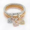 3Pcs  Ladies Jewellery Pendent Elegant Hand Chain Bracelet for Women