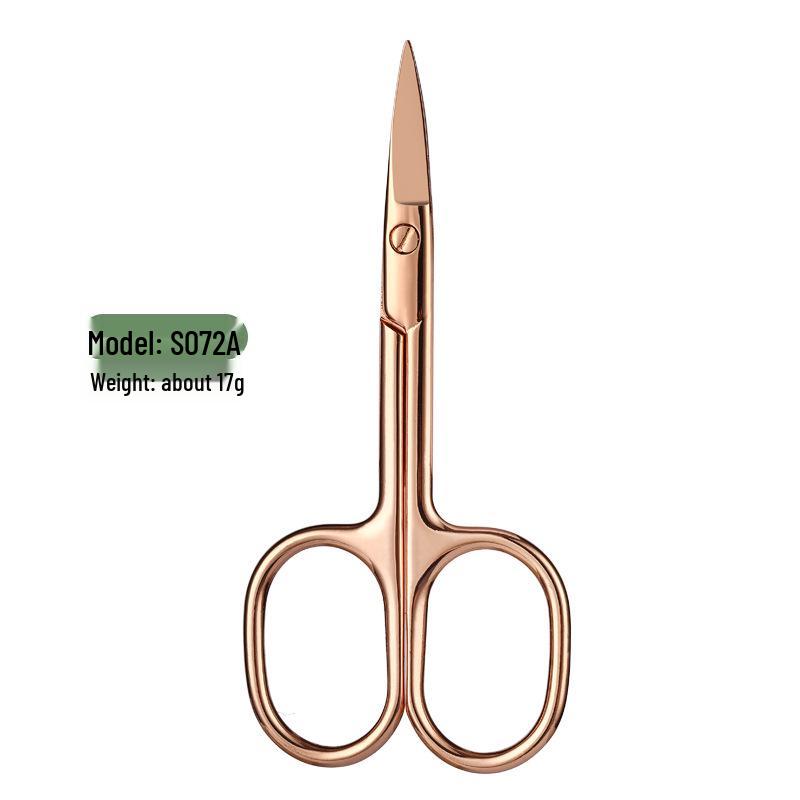 Stainless Steel Russian Style Curved Scissors & Nail File Set for Cuticles, Eyebrows, Nose Hair, and Ingrown Nails