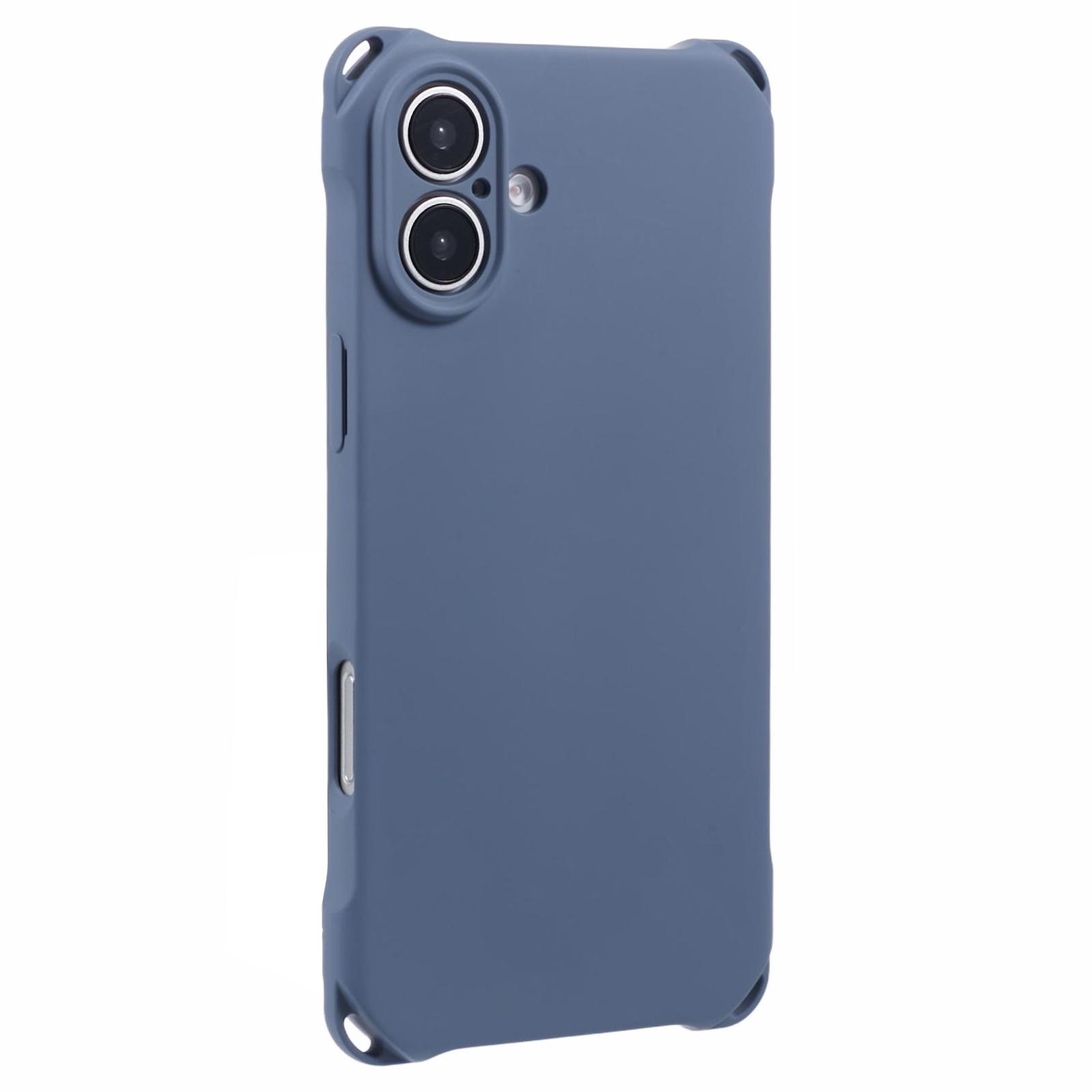 

For iPhone 16 Plus Case Four Corners Fall Protection TPU Back Cover Blue